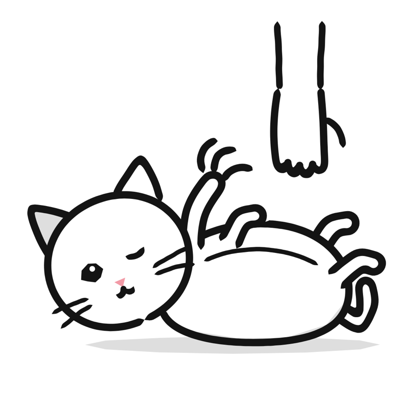 Belly trap: a simple Big Heads style line drawing