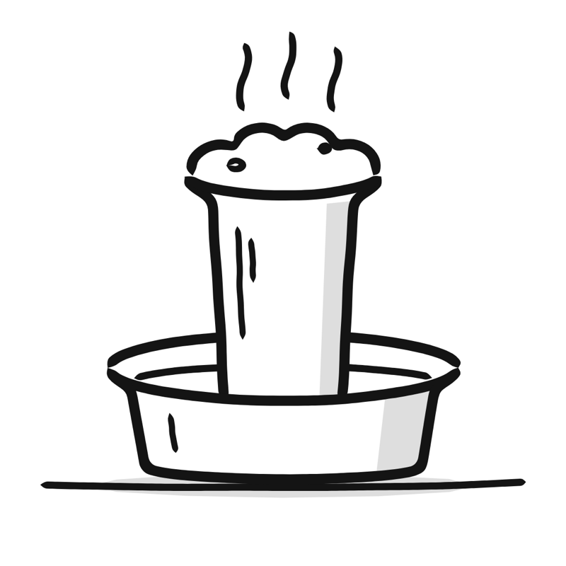Filter coffee: a simple Big Heads style line drawing