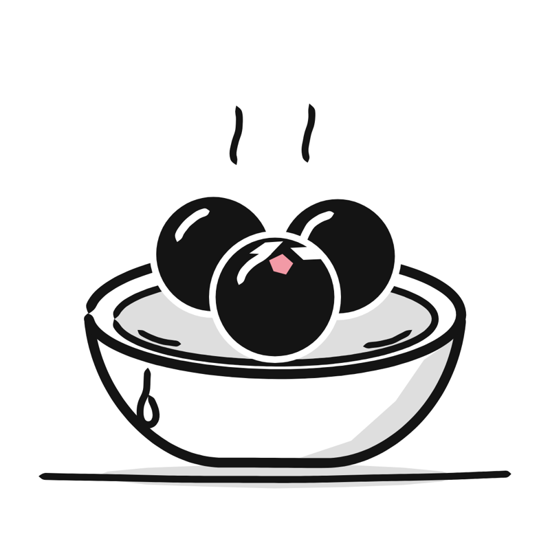 Gulab jamun: a simple Big Heads style line drawing