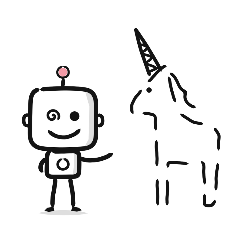 Hallucination: a simple Big Heads style line drawing