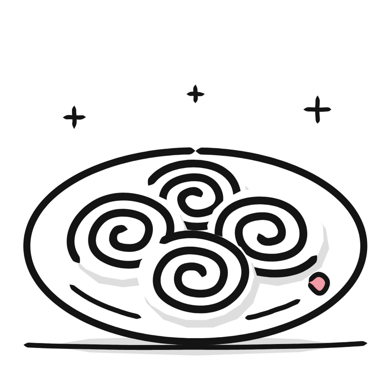 Jalebi: a simple Big Heads style line drawing