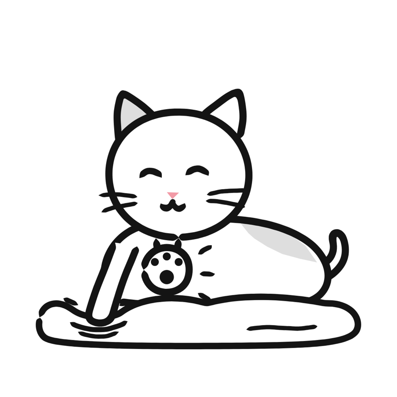 Kneading biscuits: a simple Big Heads style line drawing