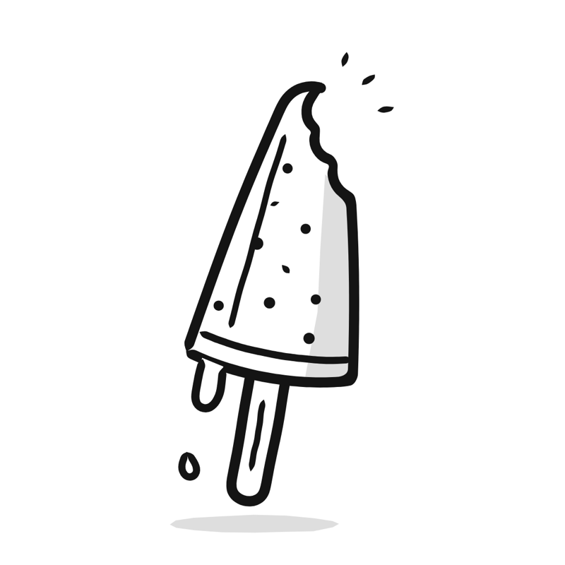 Kulfi: a simple Big Heads style line drawing
