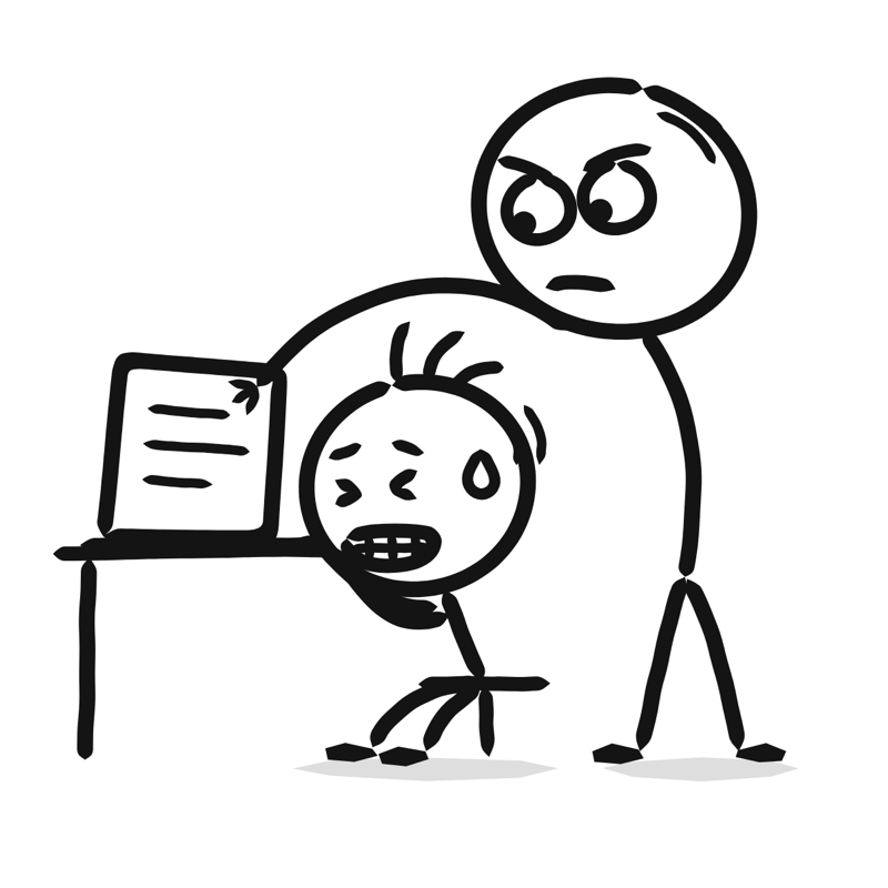 Micromanager: a simple Big Heads style line drawing