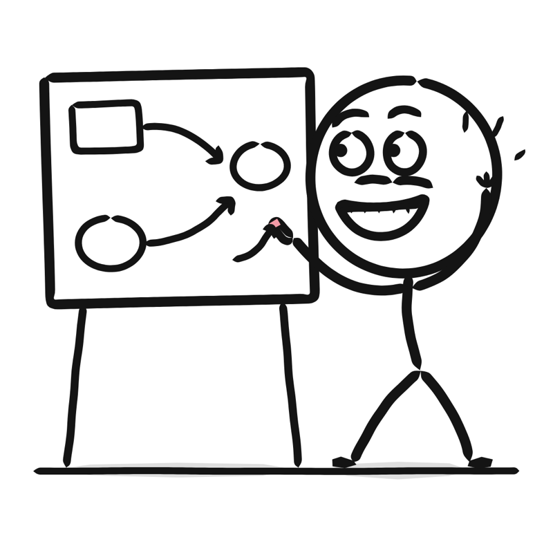 New idea: a simple Big Heads style line drawing