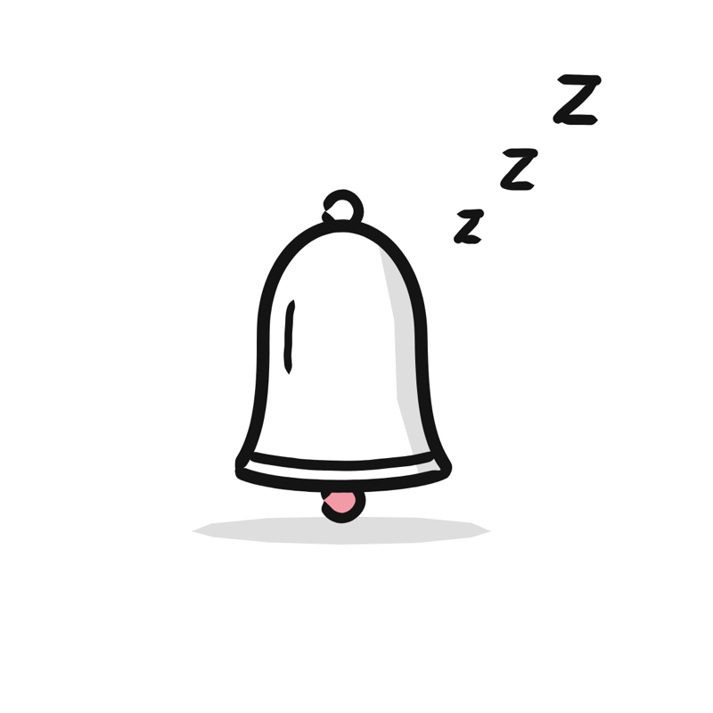 No notifications empty state: a simple Big Heads style line drawing