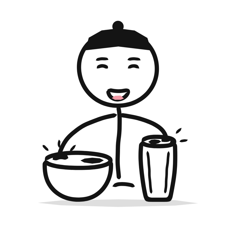 Playing the tabla: a simple Big Heads style line drawing