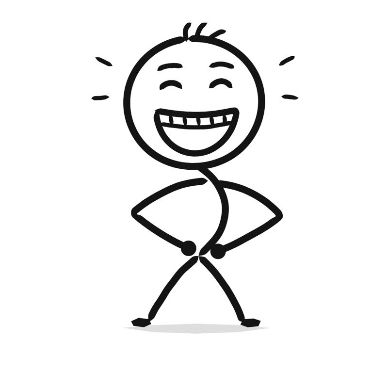 Pride: a simple Big Heads style line drawing