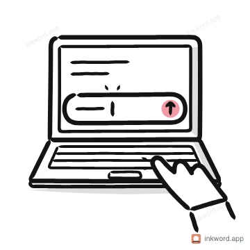 Typing a prompt illustration