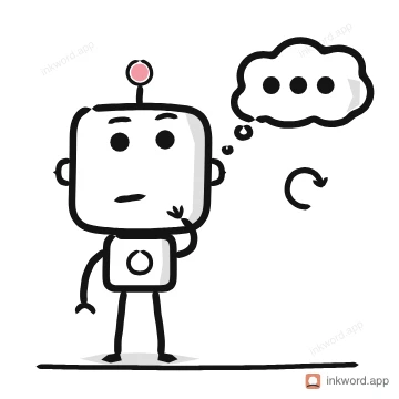 AI is thinking illustration