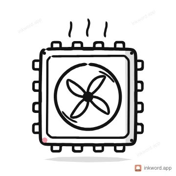 GPU chip illustration