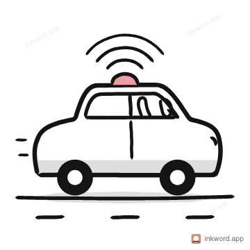 Self-driving car illustration