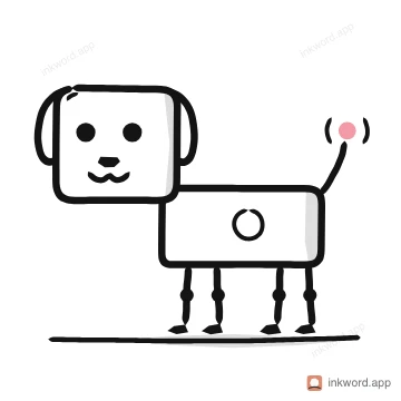 Robot dog illustration
