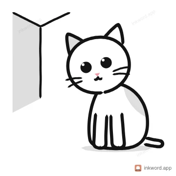 Staring at nothing illustration