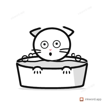 Bath time panic illustration