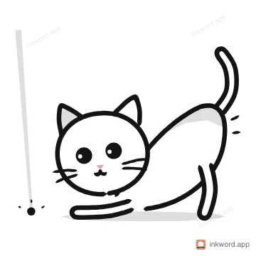 Chasing a laser dot illustration