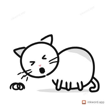 Hairball illustration