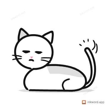 Annoyed tail flick illustration