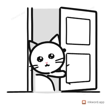 Pushing the door open illustration