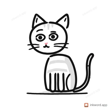 Indian street cat illustration