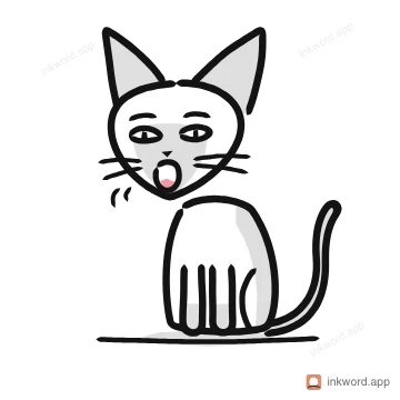Siamese cat illustration