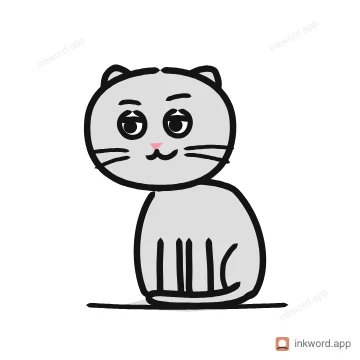 British Shorthair cat illustration