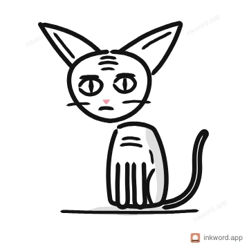 Sphynx cat illustration