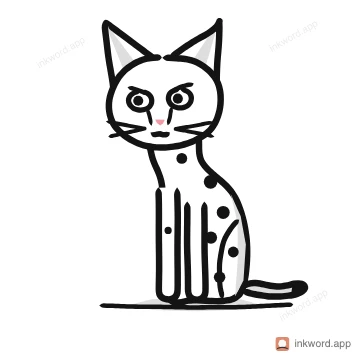 Savannah cat illustration