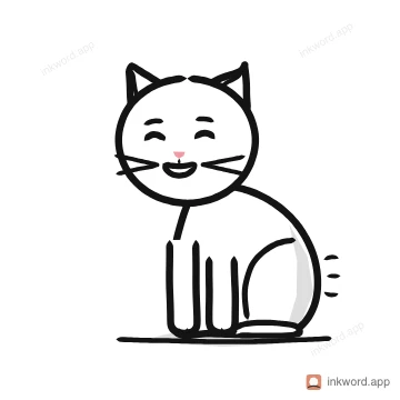 Manx cat illustration