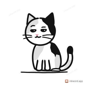 Calico cat illustration