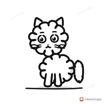 Selkirk Rex cat illustration