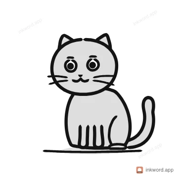 Chartreux cat illustration