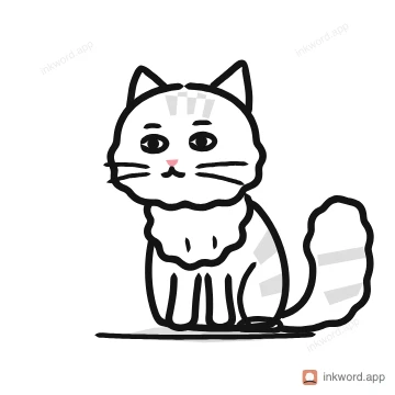 Siberian cat illustration