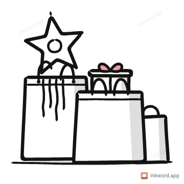 Diwali shopping illustration