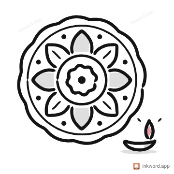 Rangoli illustration