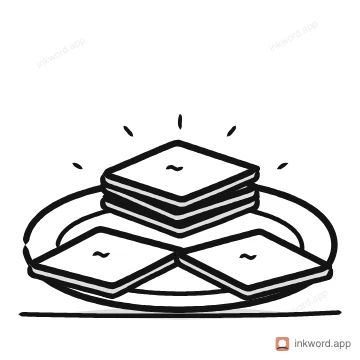 Kaju katli illustration