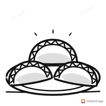 Gujiya illustration