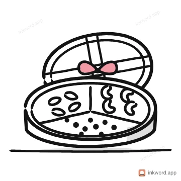 Dry fruit box illustration