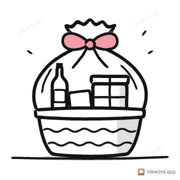 Gift hamper illustration