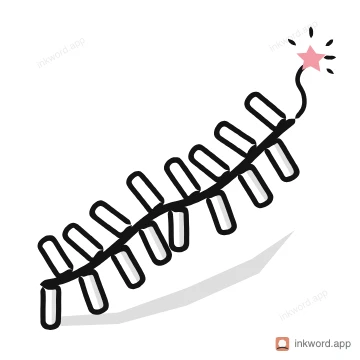 String of crackers illustration