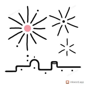 Fireworks in the sky illustration