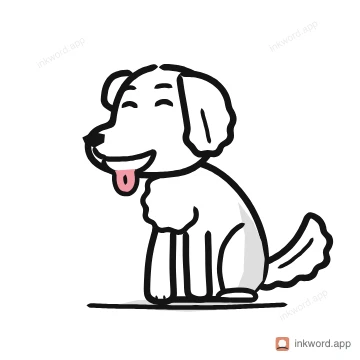 Golden Retriever dog illustration