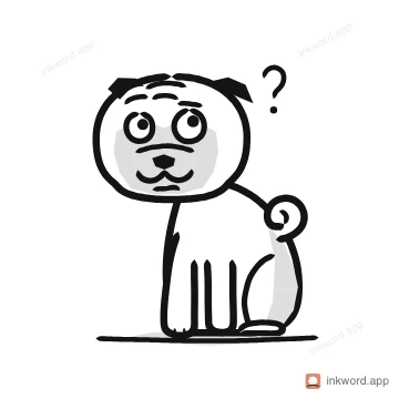 Pug dog illustration