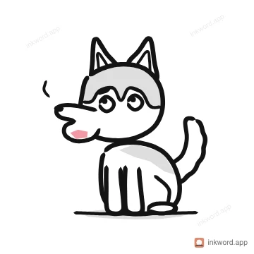 Siberian Husky dog illustration