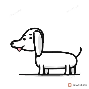 Dachshund dog illustration