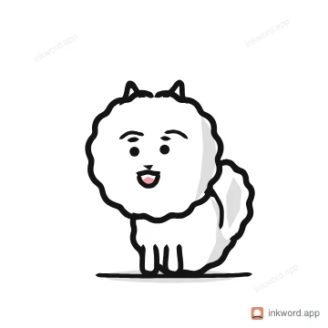 Pomeranian dog illustration