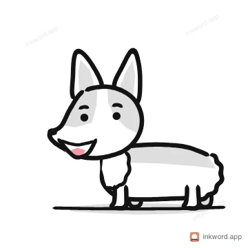 Corgi dog illustration