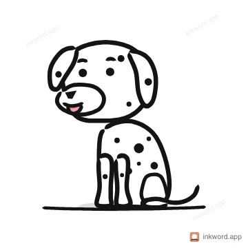 Dalmatian dog illustration