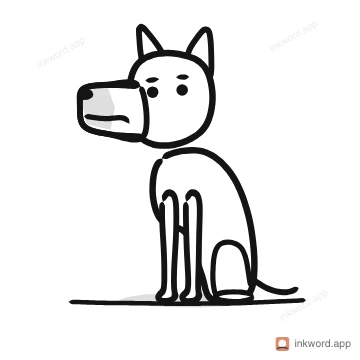 Great Dane dog illustration