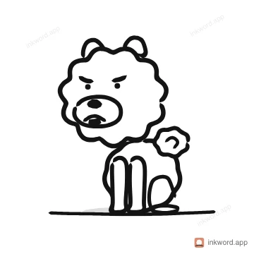 Chow Chow dog illustration